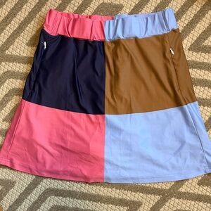 Smith & Quinn color block skirt - Pink, Blue, Brown